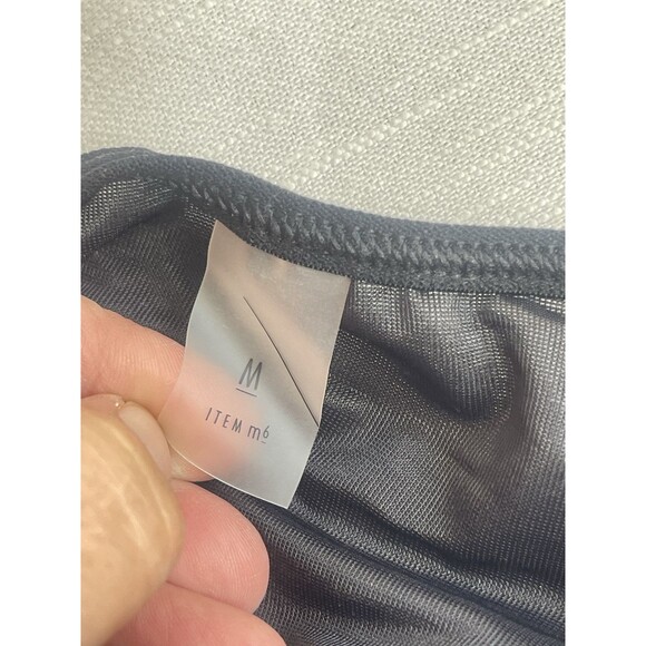 ITEM m6 All V-Neck Mesh Compression Bodysuit In Black Sz M New - Picture 6 of 9